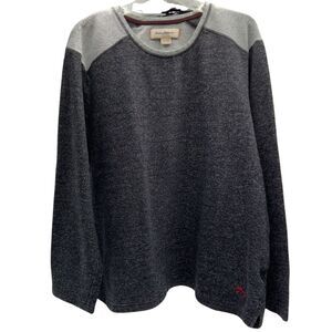 Tommy Bahama Men's Gray Two Tone Raglan Textured‎ Pullover Sweatshirt, Size XXL